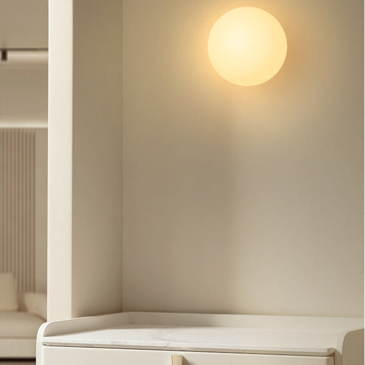 Modern Opal Glass Sphere Ceiling Light for Hallways 3