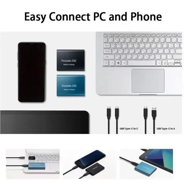 External SSD 128 TB Compact and Fast Portable Drive