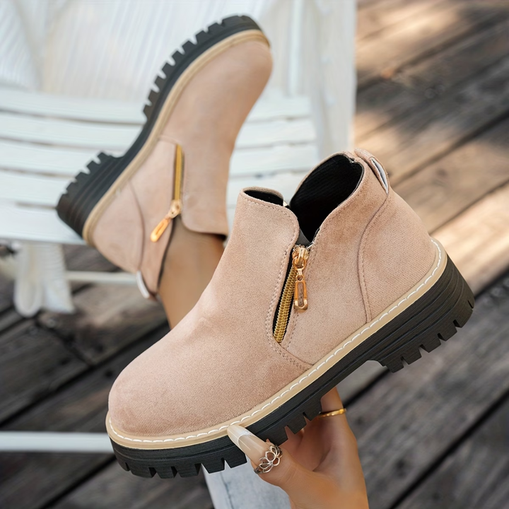 Stylish Ankle Boots with Double Zipper Detail 5