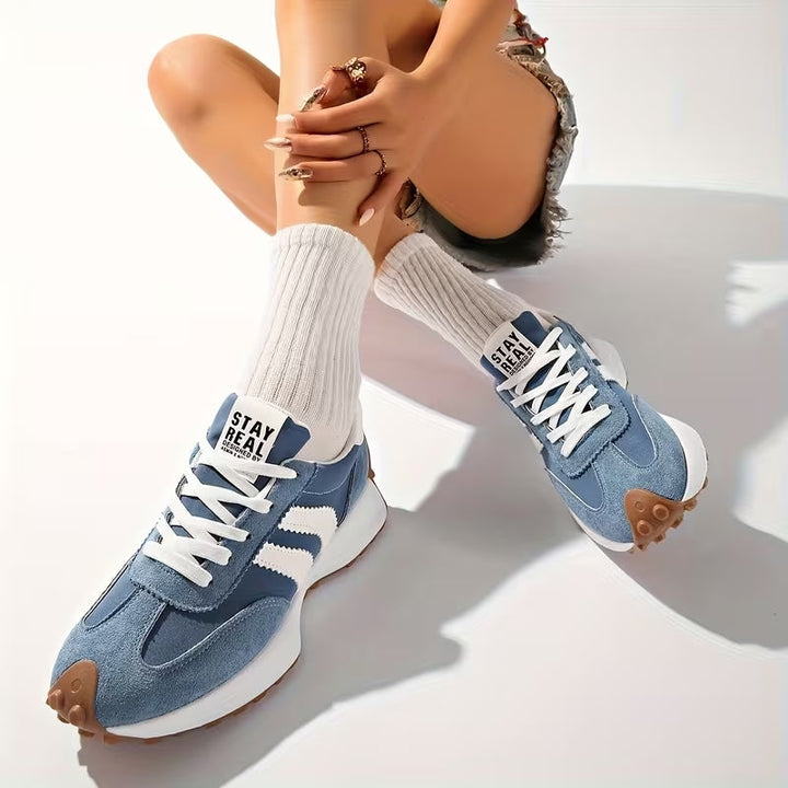 Women's Retro Platform Running Sneakers in Suede for Street Style 9