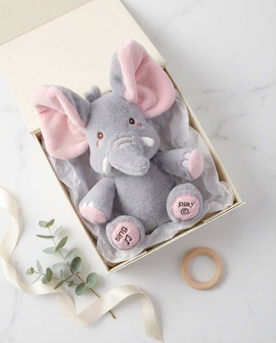 PeekaBuddy – The Giggle Elephant Interactive Peekaboo Plush 5