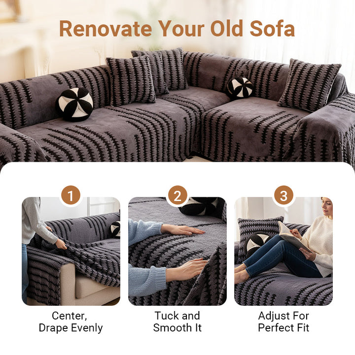 Plush Non-Slip Couch Cover, Soft Stretch Sofa Slipcover 6