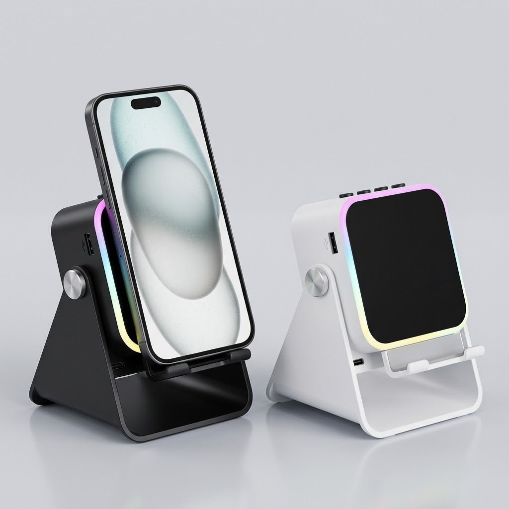 Place-and-Play Phone Stand Speaker and Powerbank, No Pairing 3