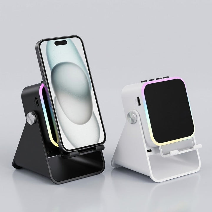 Place-and-Play Phone Stand Speaker and Powerbank, No Pairing 3