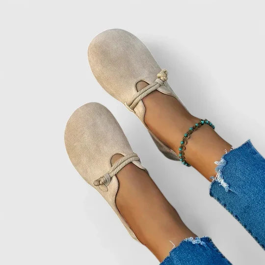 Women's Orthopedic Faux Suede Round Toe Loafers with Cushioned Insole 1