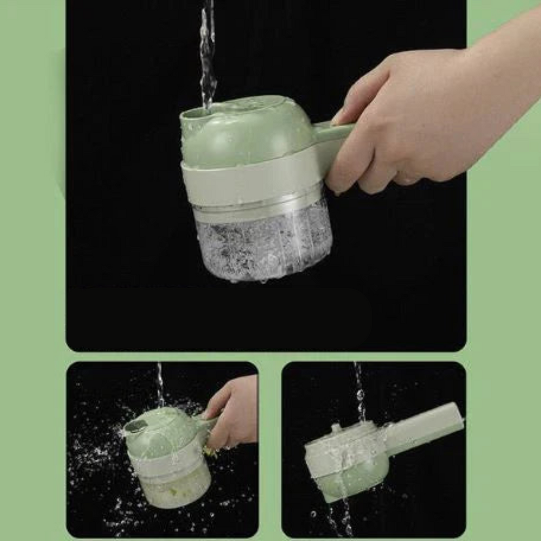 4-in-1 Electric Kitchen Tool: Grater, Slicer, Peeler and Cleaning Brush 6