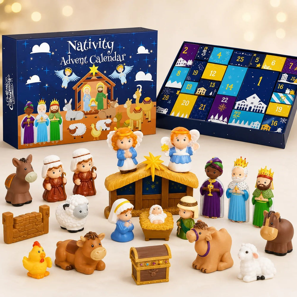 Nativity Advent Calendar for Kids with 25 Figures and Scene Pieces 2