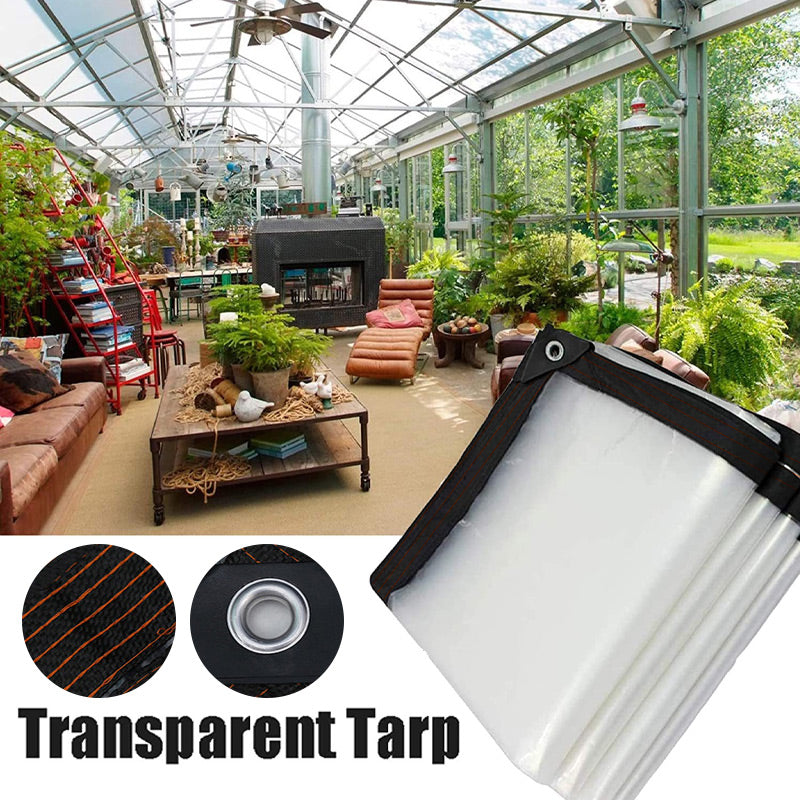 Clear Weatherproof Protective Tarp for Garden, Patio and Outdoor Use 2