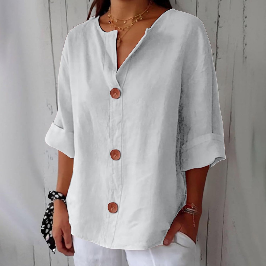 Olivia Loose Linen Blouse – Light & Comfortable Summer Top 9