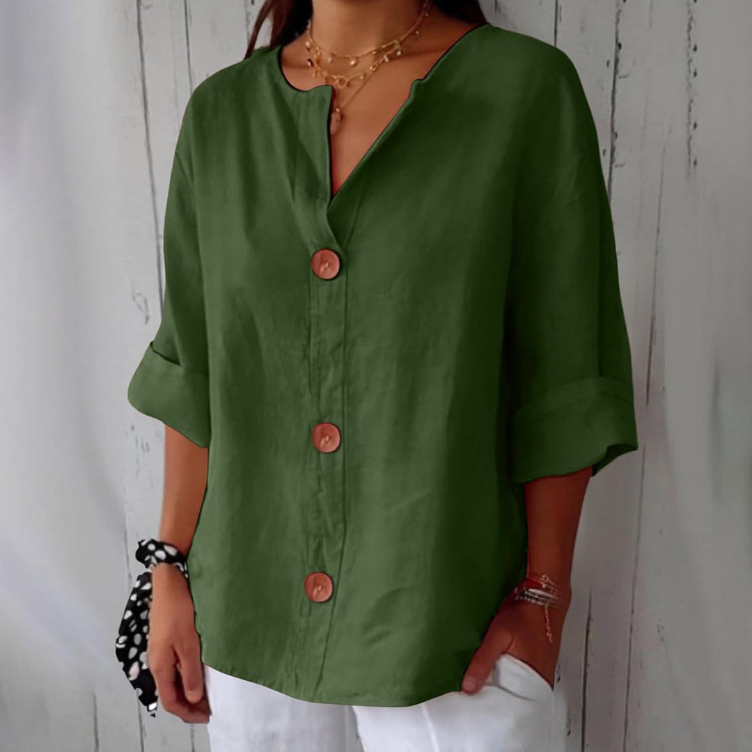 Olivia Loose Linen Blouse – Light & Comfortable Summer Top 12