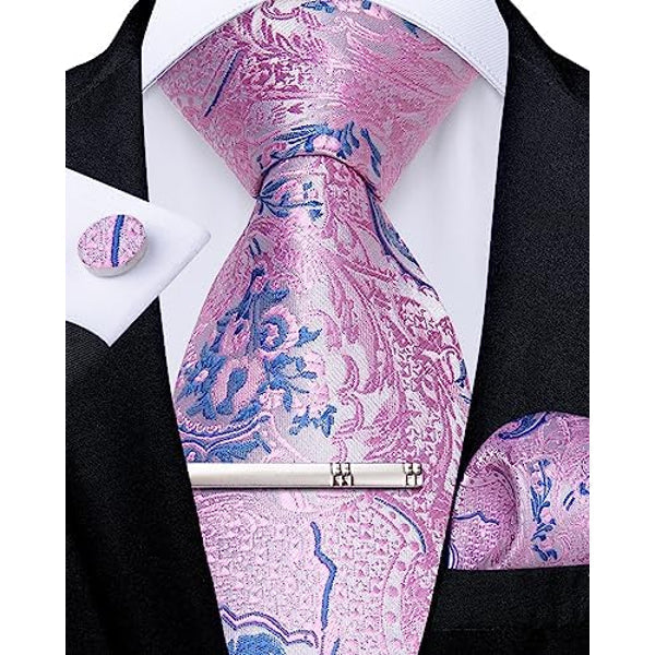 Men's Paisley Formal Tie Set - Refined Wedding & Event Accessories 72