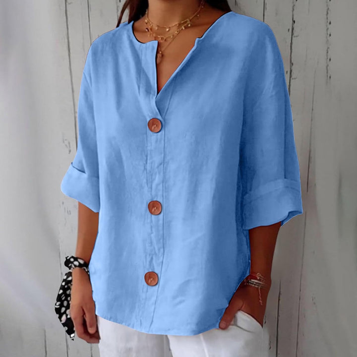 Olivia Loose Linen Blouse – Light & Comfortable Summer Top 1