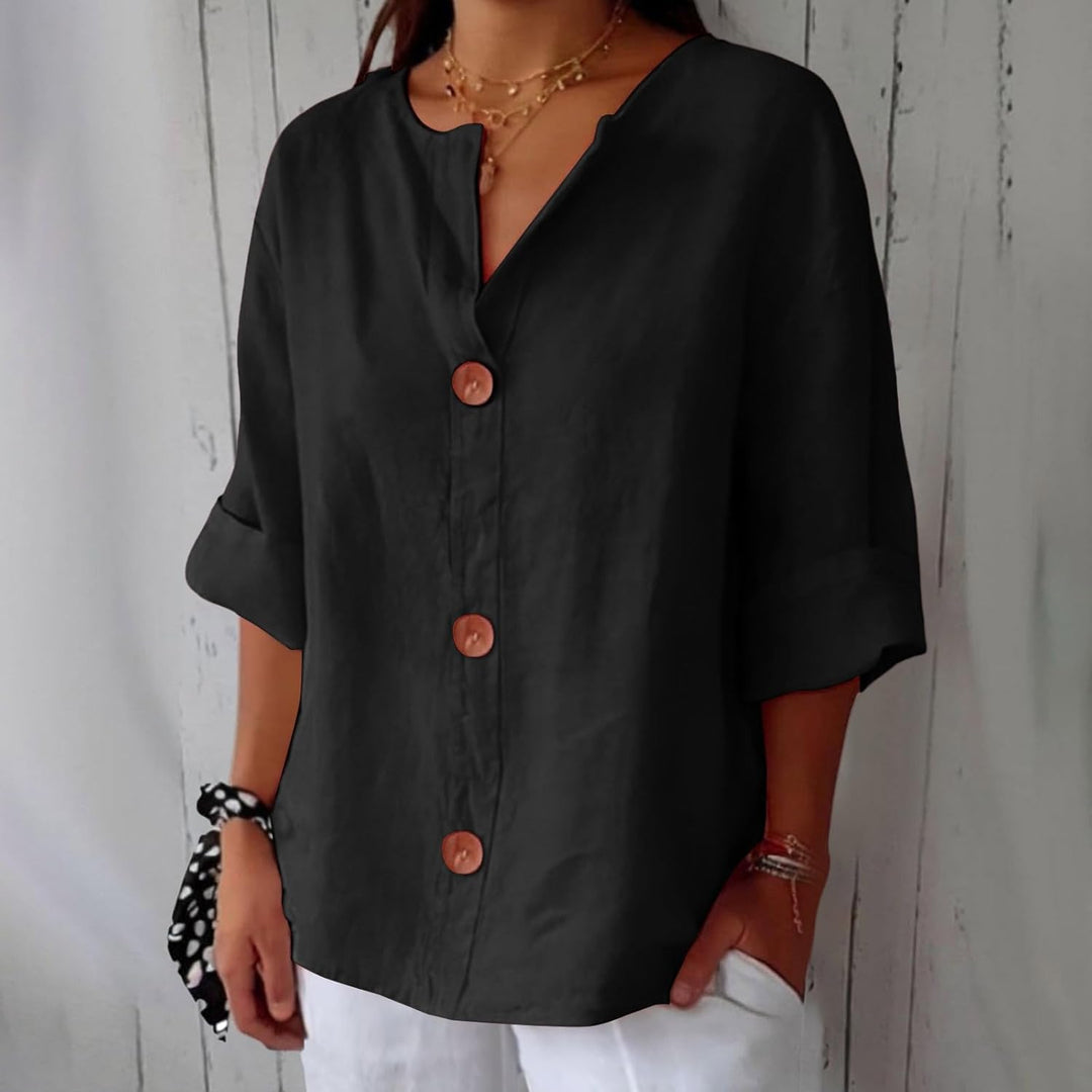 Olivia Loose Linen Blouse – Light & Comfortable Summer Top 11