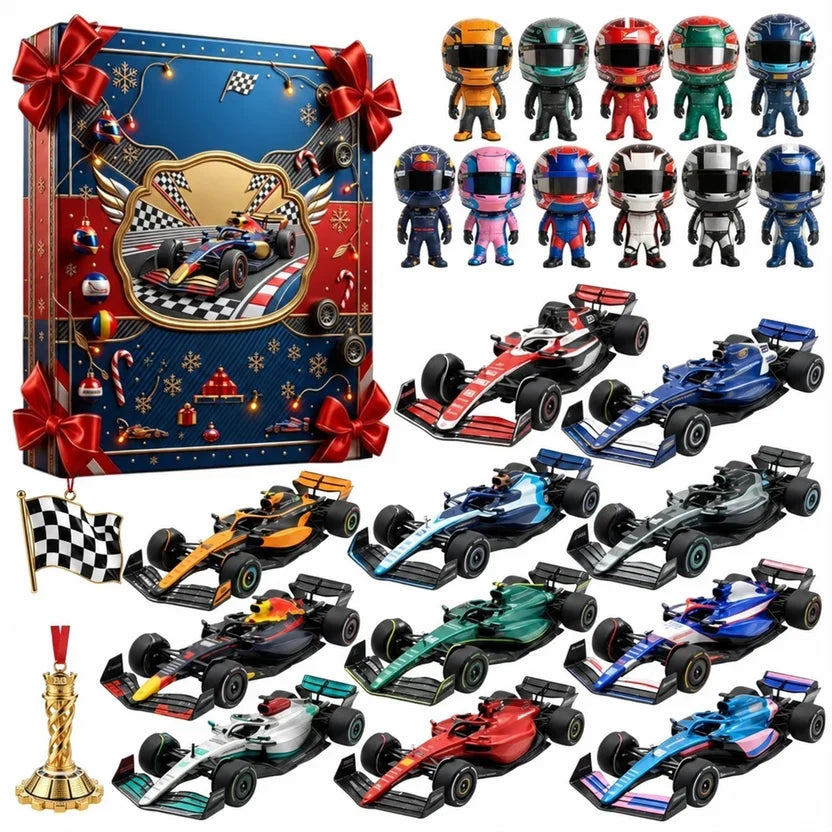 Classic Cars and Motorcycle Advent Calendar with 24 Miniature Vehicles 13