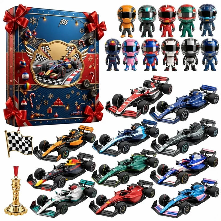 Classic Cars and Motorcycle Advent Calendar with 24 Miniature Vehicles 13