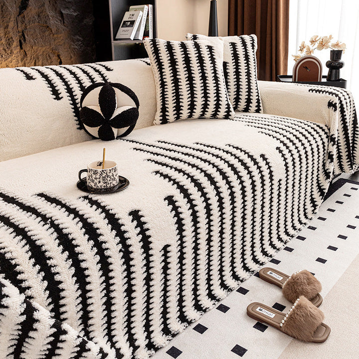 Plush Non-Slip Couch Cover, Soft Stretch Sofa Slipcover 10