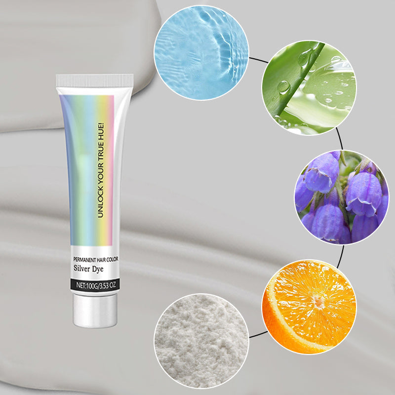 Plant-Based Silver Hair Color Cream, Ammonia-Free, Nourishing, Even Coverage 7