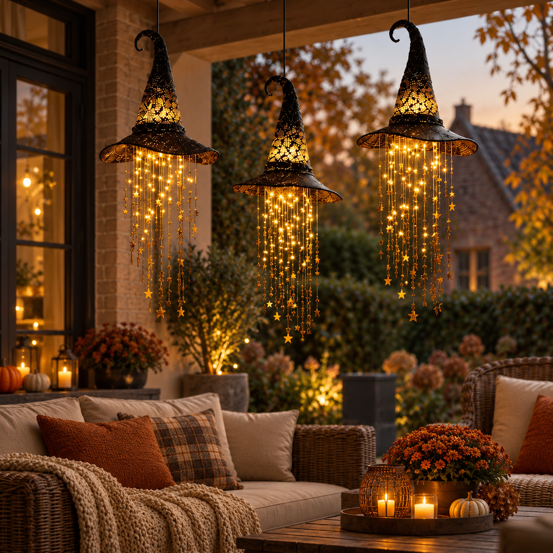 Light-Up Halloween Witch Hat Decoration for Garden, Porch and Party 6