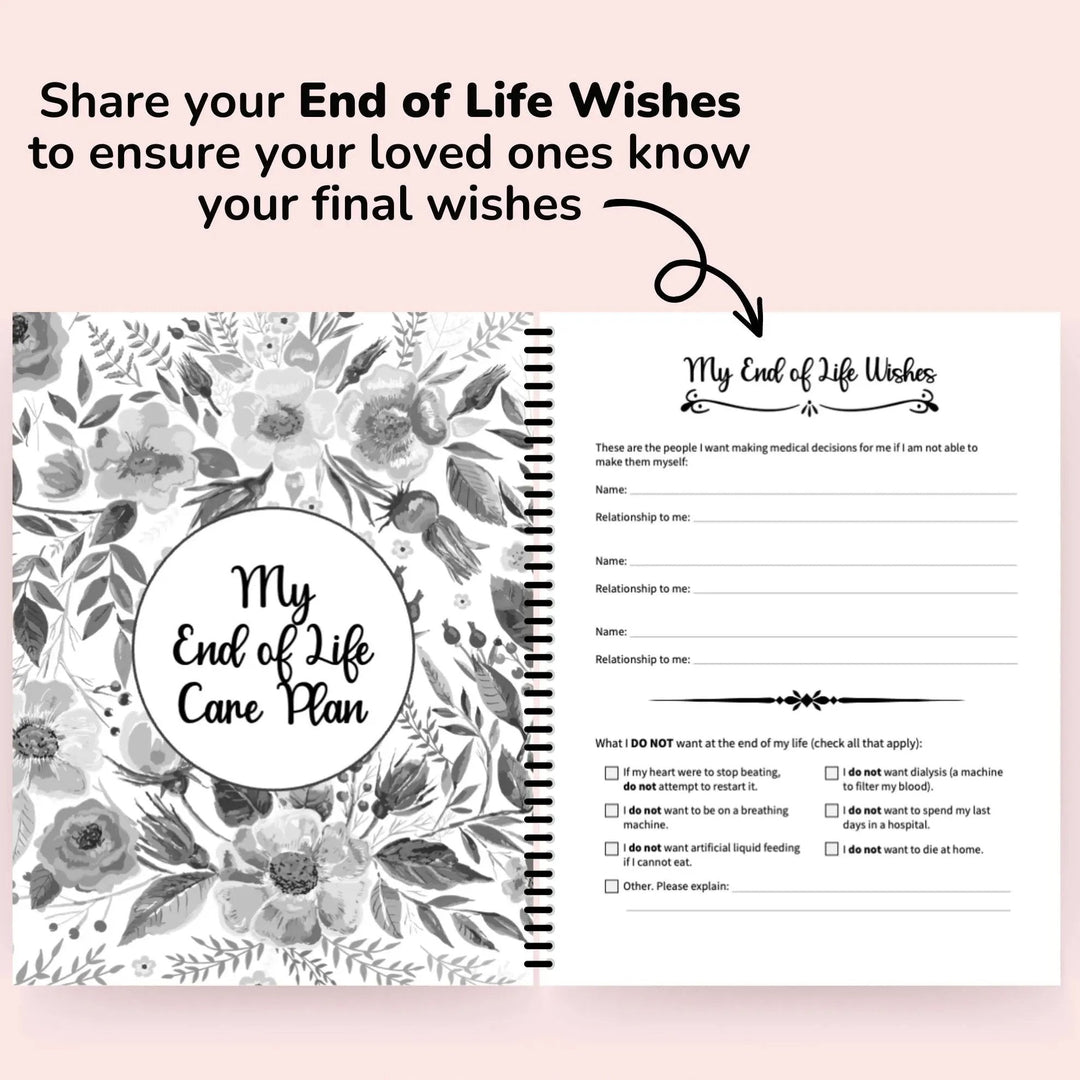End-of-Life Planner Organizer for Finances, Family Care and Final Wishes 7