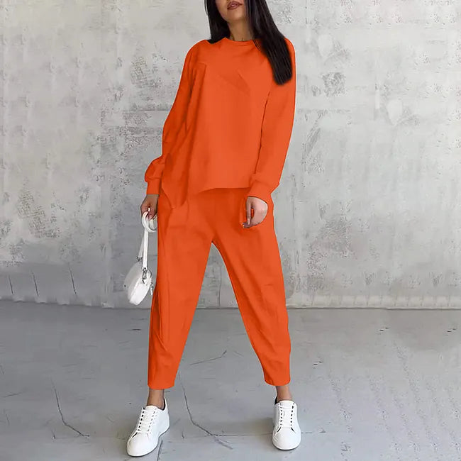 Two-Piece Set: Long-Sleeve Casual Sweatshirt and Jogger Pants 5