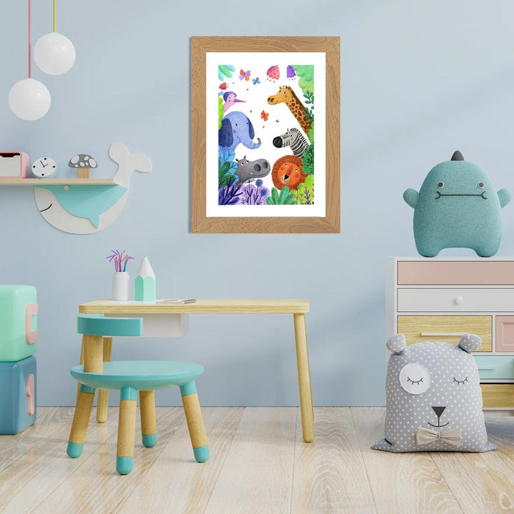 Kids Art Frame with Hinged Opening for A4 Drawings, Holds Up to 150 Pieces, MDF and Tempered Glass 14