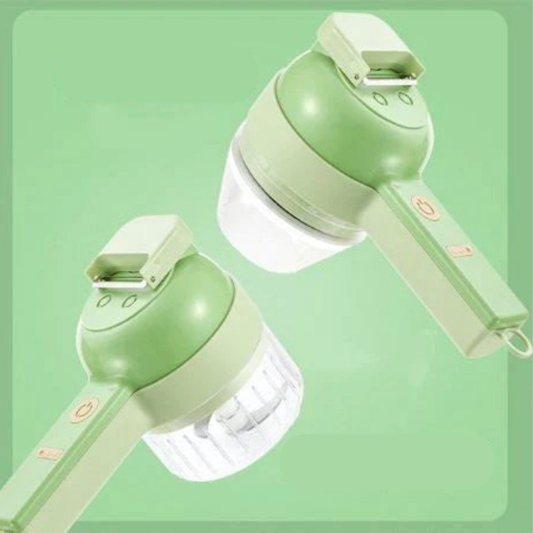 4-in-1 Electric Kitchen Tool: Grater, Slicer, Peeler and Cleaning Brush 5