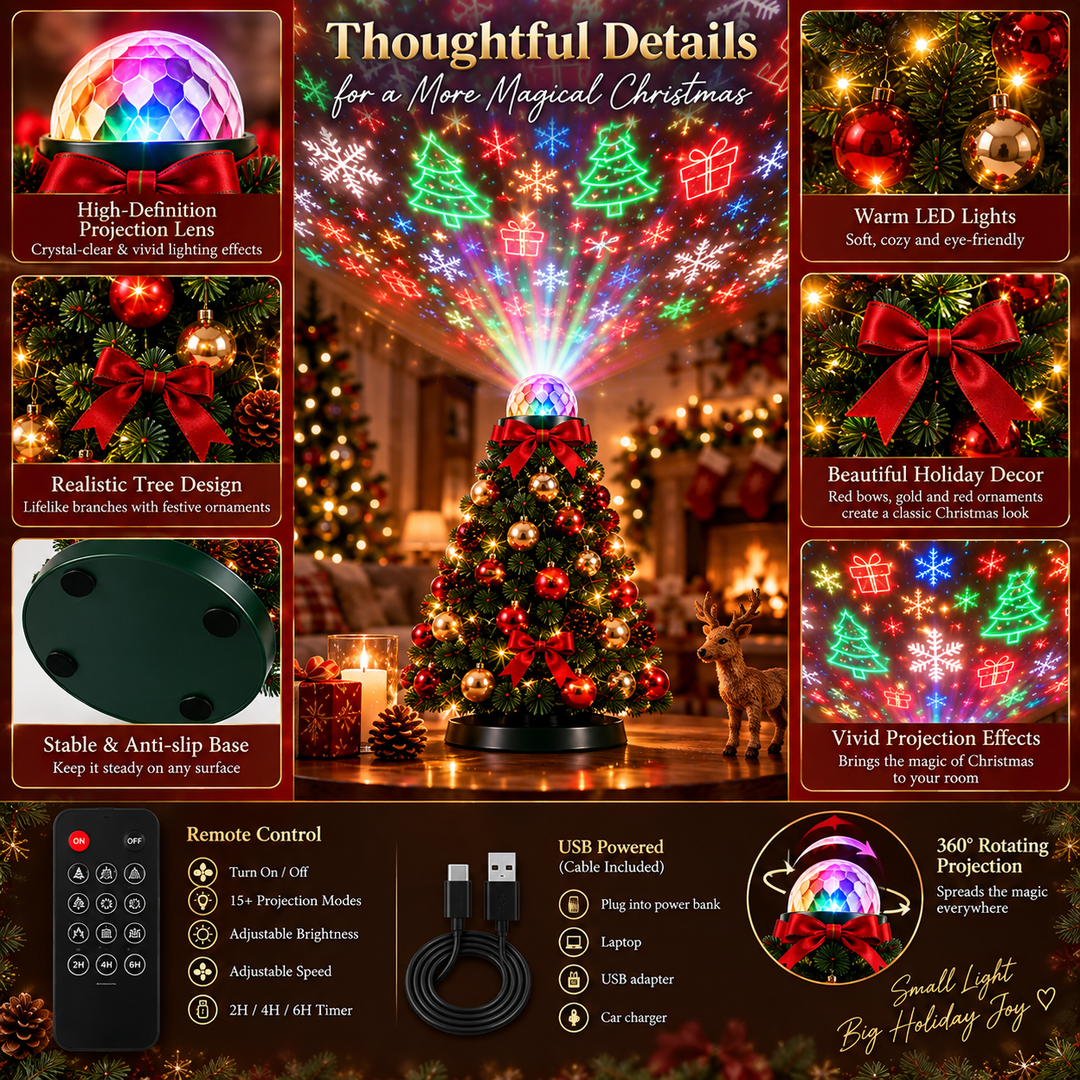 LED Christmas Light Projector with 15+ Holiday Designs and Remote 6