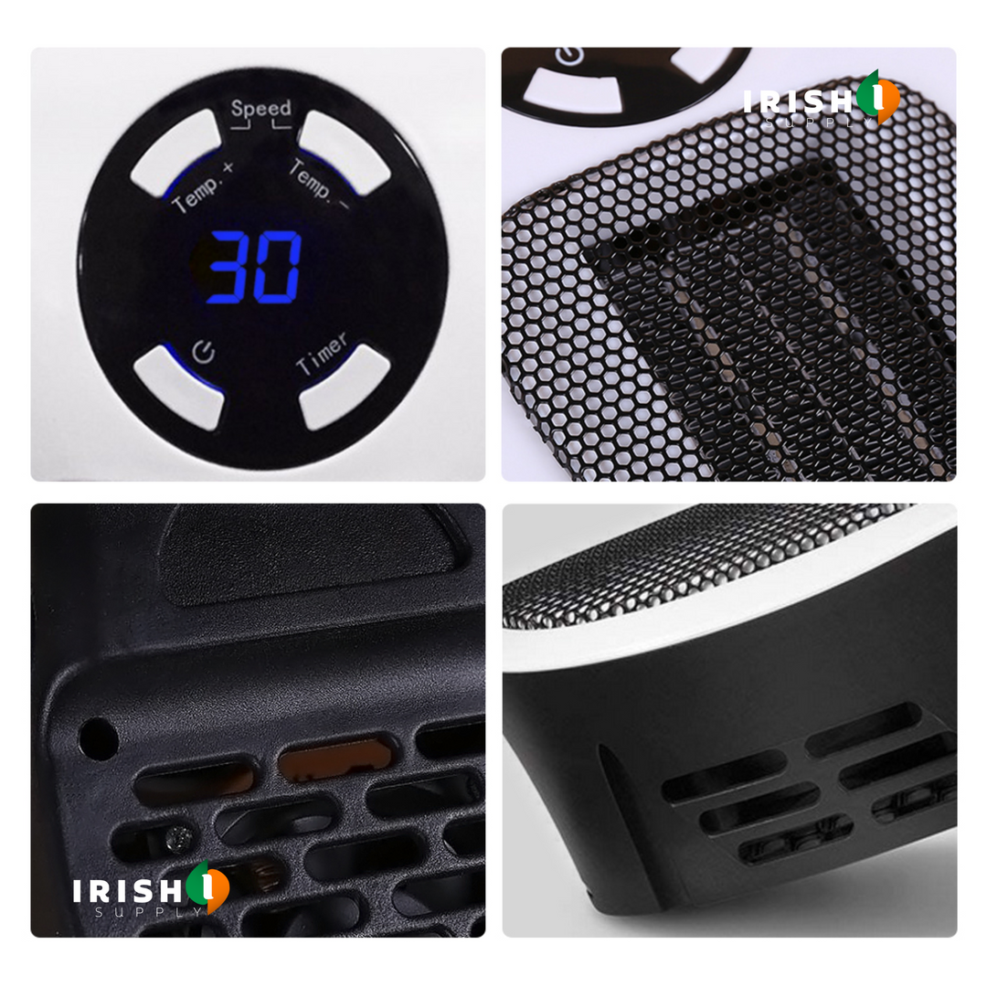 Compact Ceramic Space Heater with Remote, Quiet and Energy Efficient 6