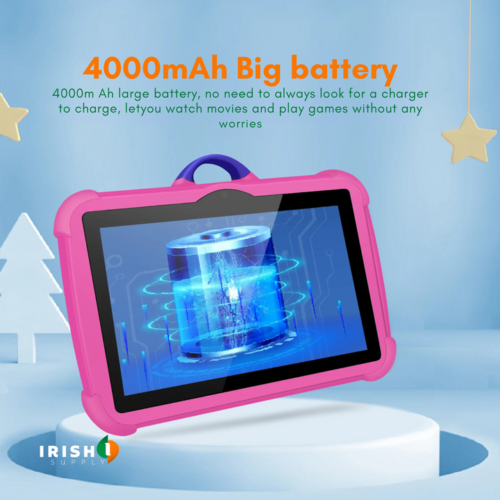 Kids Tablet with Password-Locked Kids Mode, 5G WiFi, Silicone Case 5