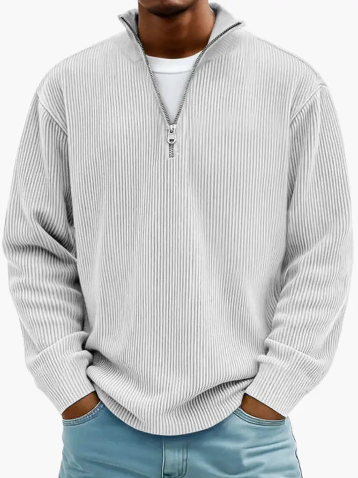 Quarter-Zip Knit Sweater with Relaxed Fit and Zip Collar 6