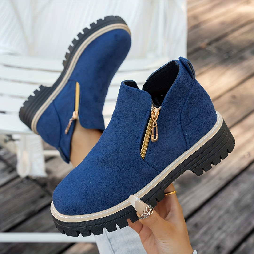 Stylish Ankle Boots with Double Zipper Detail 6