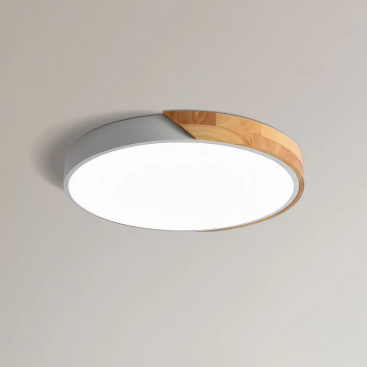Delos Scandi Wood Ceiling Light | Natural LED Design Lamp 21