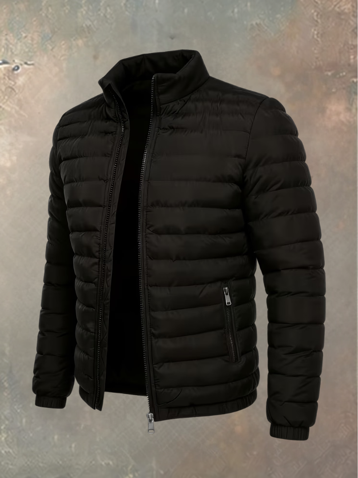 Men's Sporty Puffer Jacket with Stand-Up Collar 6