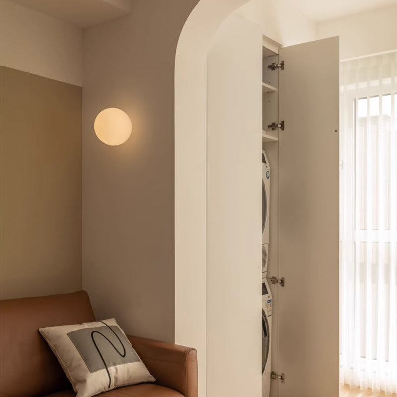 Modern Opal Glass Sphere Ceiling Light for Hallways 4