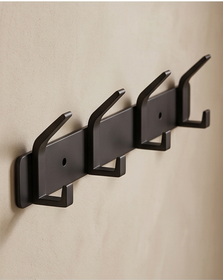 Aluminum Wall Hooks – 3, 4, 5 or 6 Hooks | Bathroom Towel Rack 2