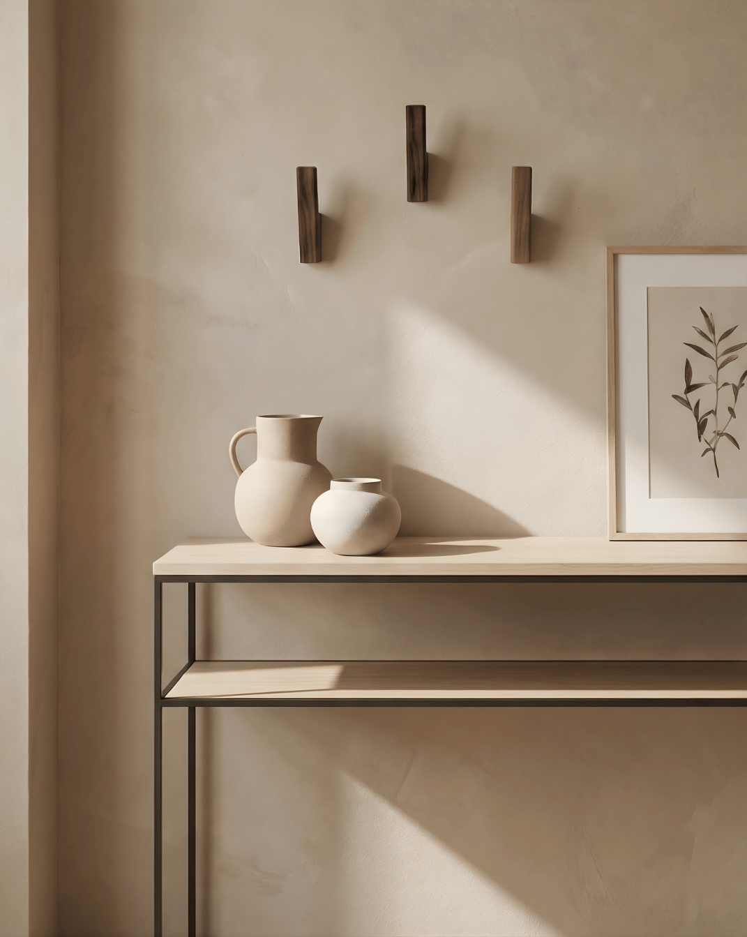 Wooden Coat Hooks Set of 4 – Minimalist Wall Hooks for Hall & Bath 3