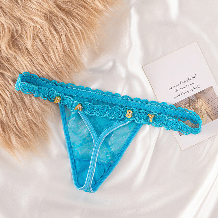 LaceFlair Custom Name Lace Lingerie with Crystal Letters 11