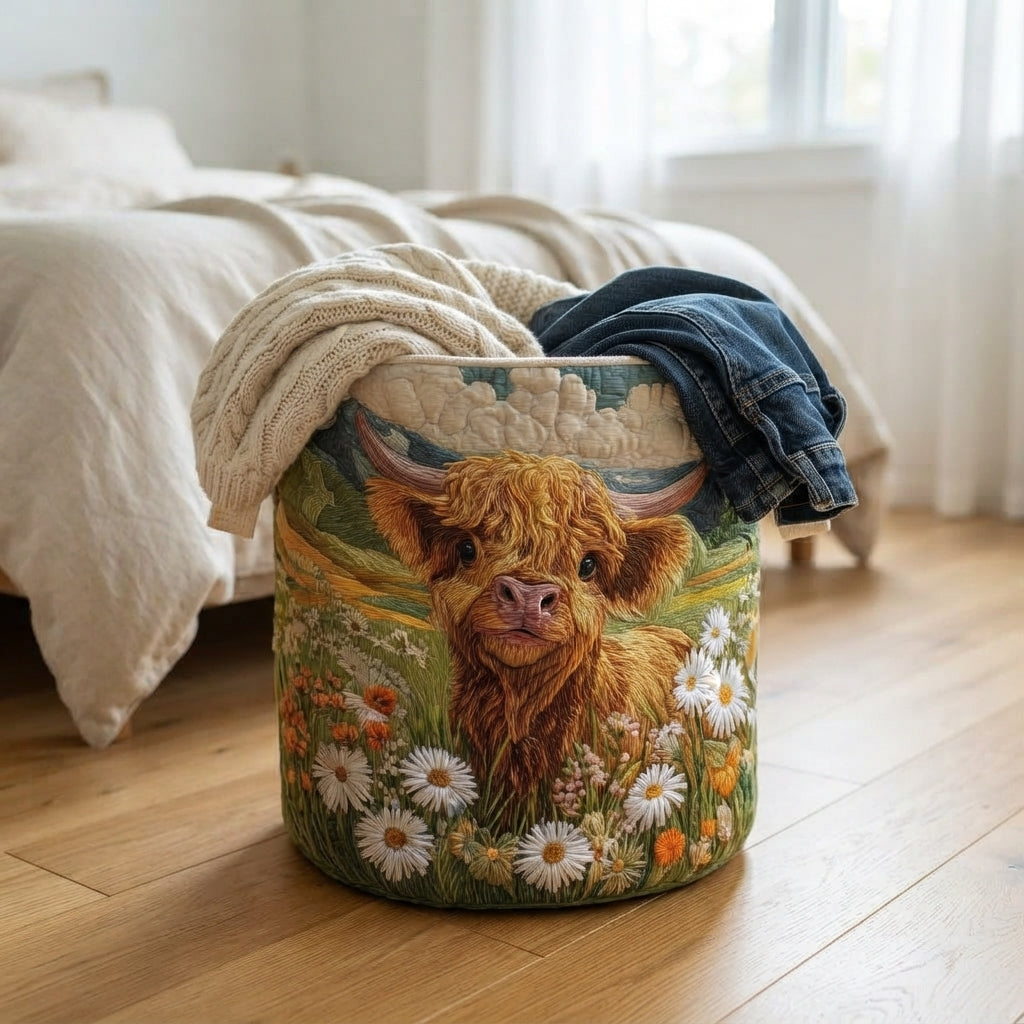 Padded Fabric Laundry Basket with Handles, Self-Standing, Foldable 5