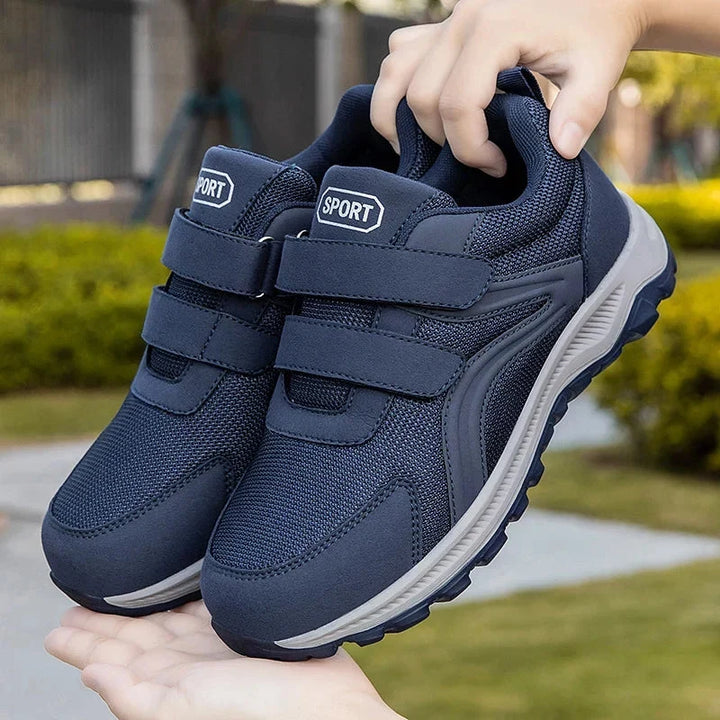 Men's Orthopedic Walking Shoes with Double Hook-and-Loop Straps and Wide Fit 12