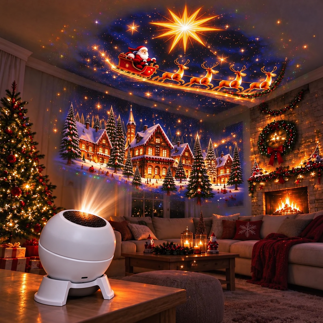 Christmas Projector Night Light for Walls and Ceilings, USB Powered Holiday Decor 5