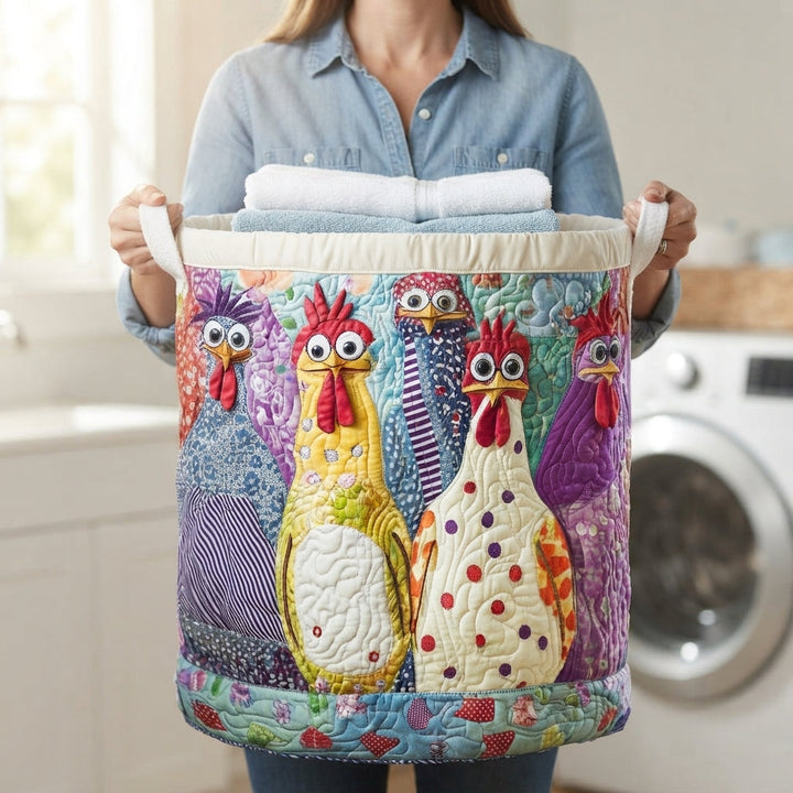 Padded Fabric Laundry Basket with Canvas Handles, Self-Standing, 3 Sizes 4