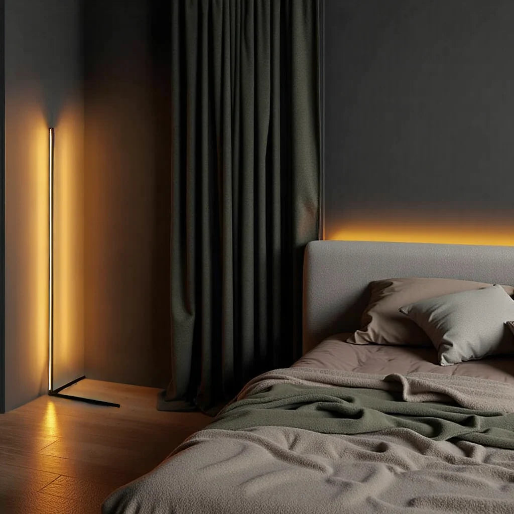 Nordic LED Floor Lamp with Remote, Dimmable RGB and Warm White, 142 cm 9