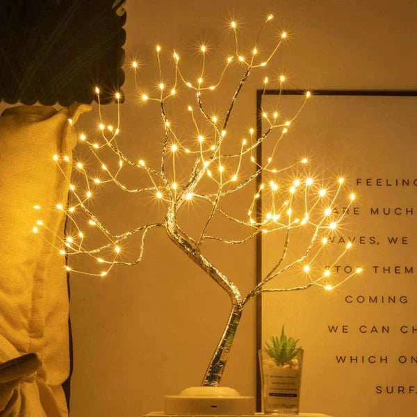 Handmade LED Tree Lamp with 108 Warm Lights, Bendable Branches, USB or Battery 3