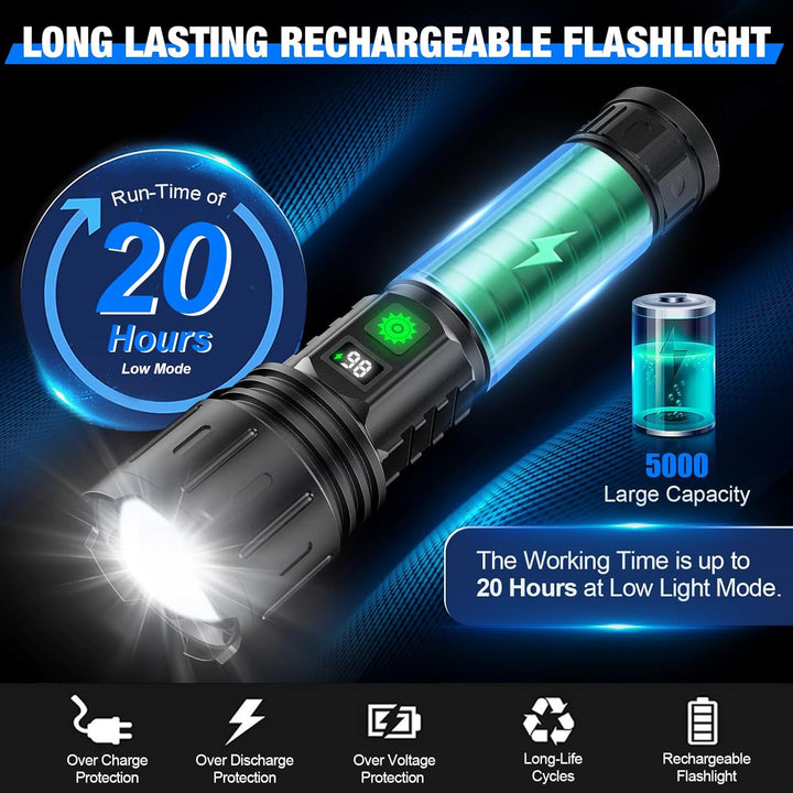 High-Output LED Flashlight – Up to 100,000 Lumens 5
