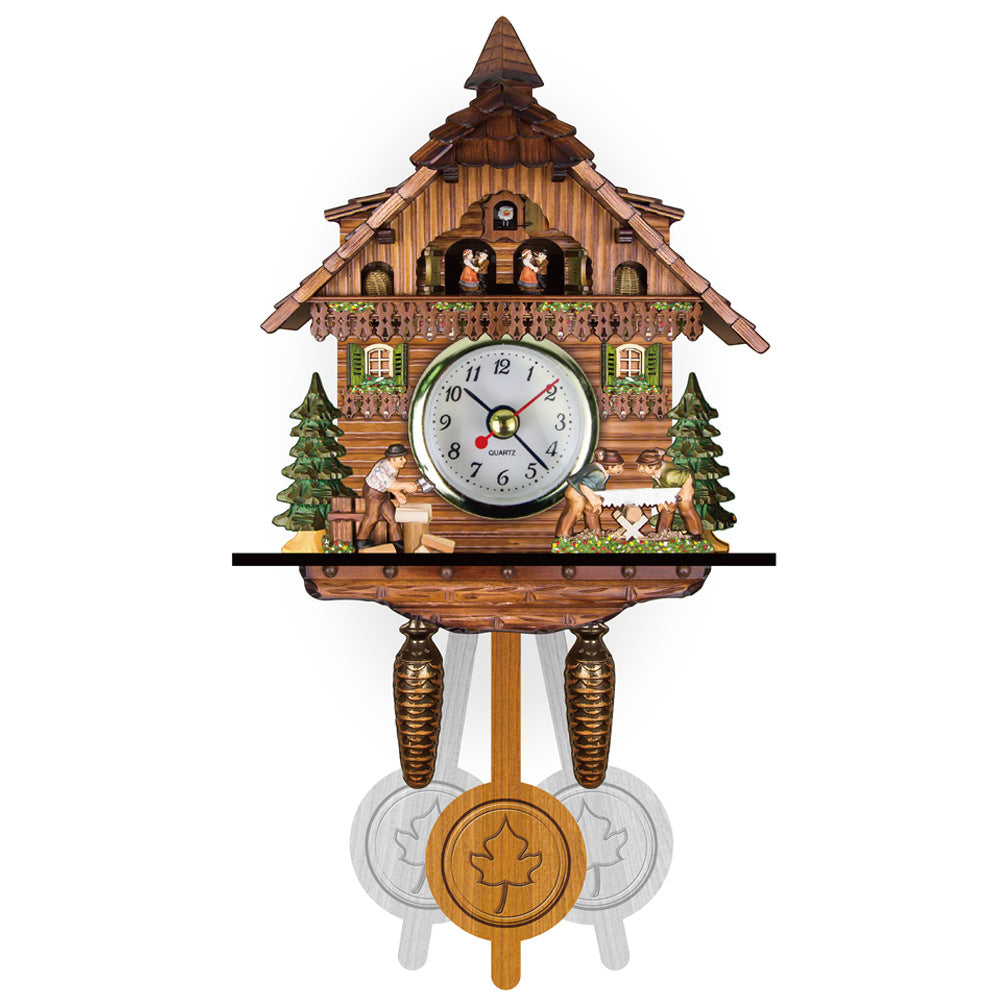 Traditional Wooden Cuckoo Clock in Chalet Design with Music, Pendulum and Night Shutoff 6