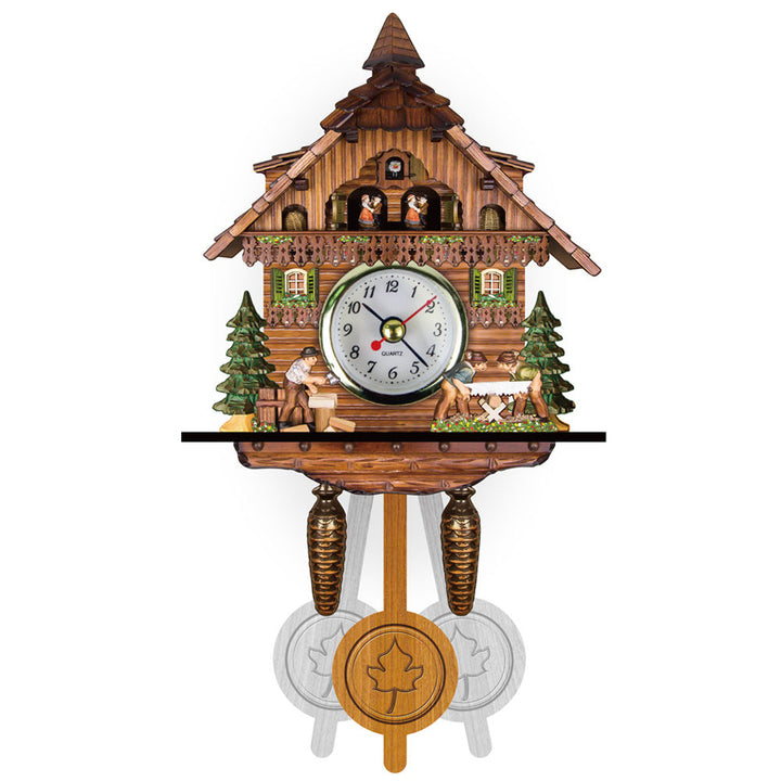 Traditional Wooden Cuckoo Clock in Chalet Design with Music, Pendulum and Night Shutoff 6