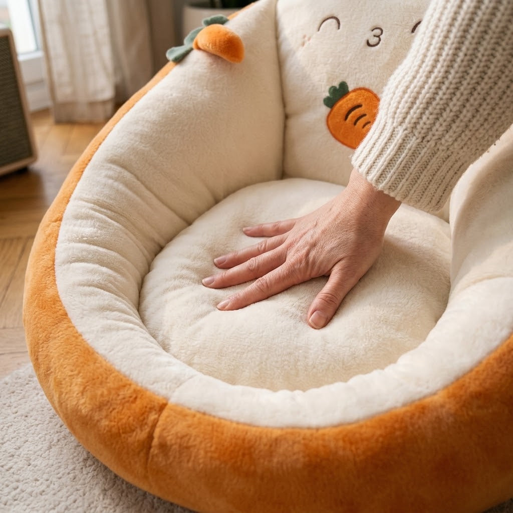 Plush Animal Bean Bag Floor Chair, Soft Velour Lounge Seat 3