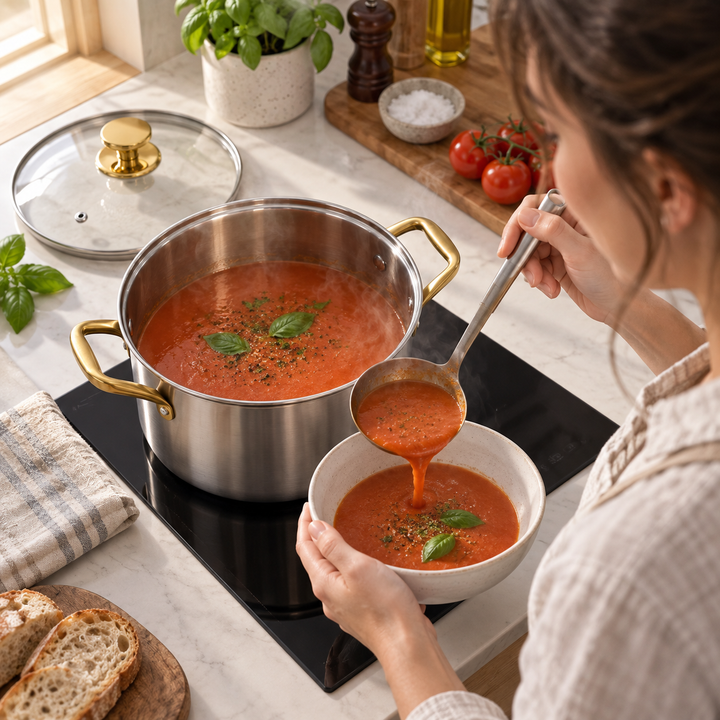 Titanium Cooking Pot with Lid, PFAS-Free, Chemical-Coating Free 5