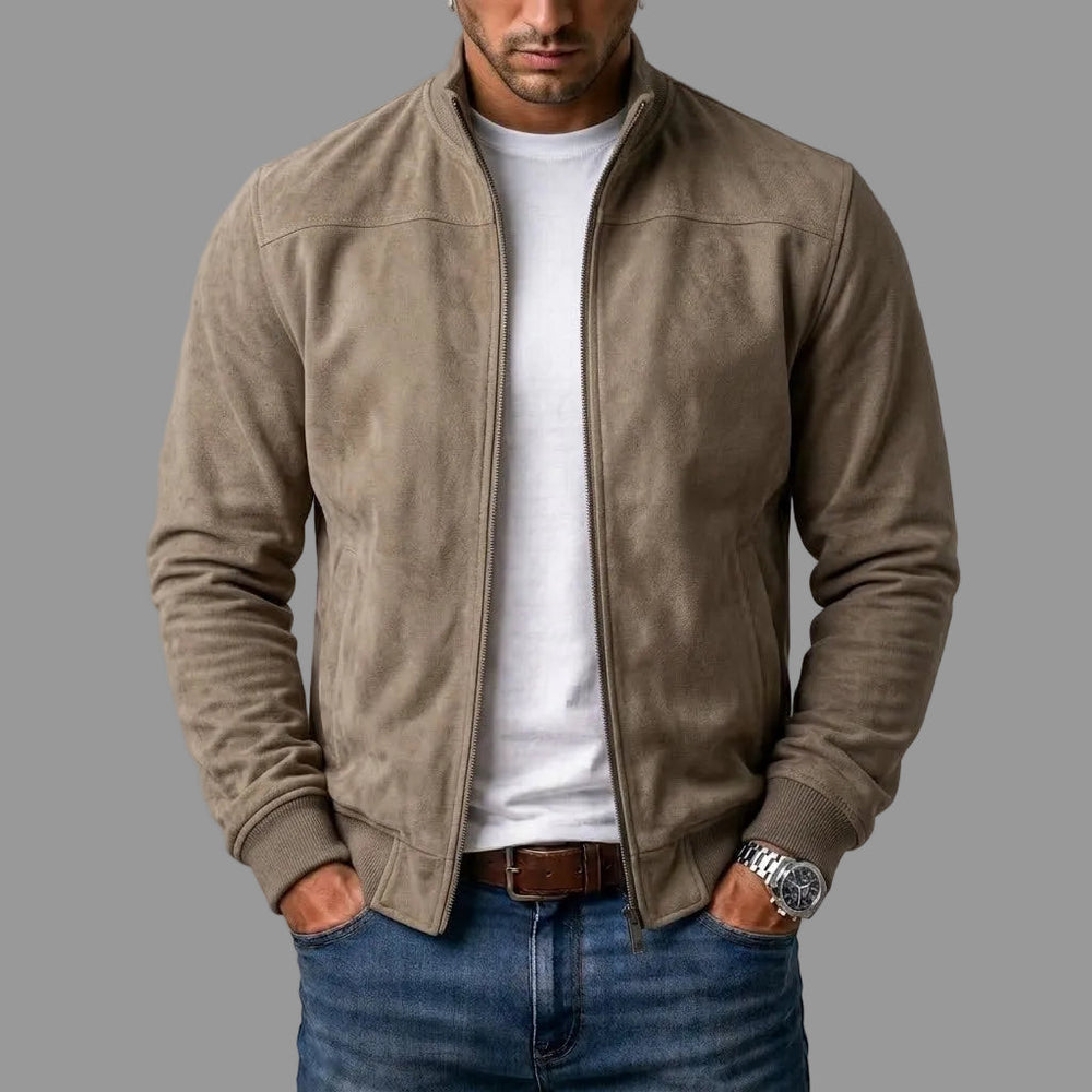Suede Bomber Jacket for Men 2