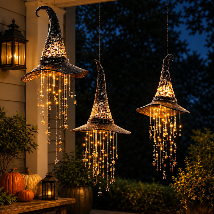 Light-Up Halloween Witch Hat Decoration for Garden, Porch and Party 7